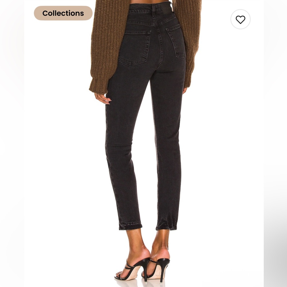 💥💥SALE💥💥 GRLFRND Piper High Rise Slim Black Straight Leg button front Jeans